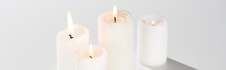 White Candles On White Background